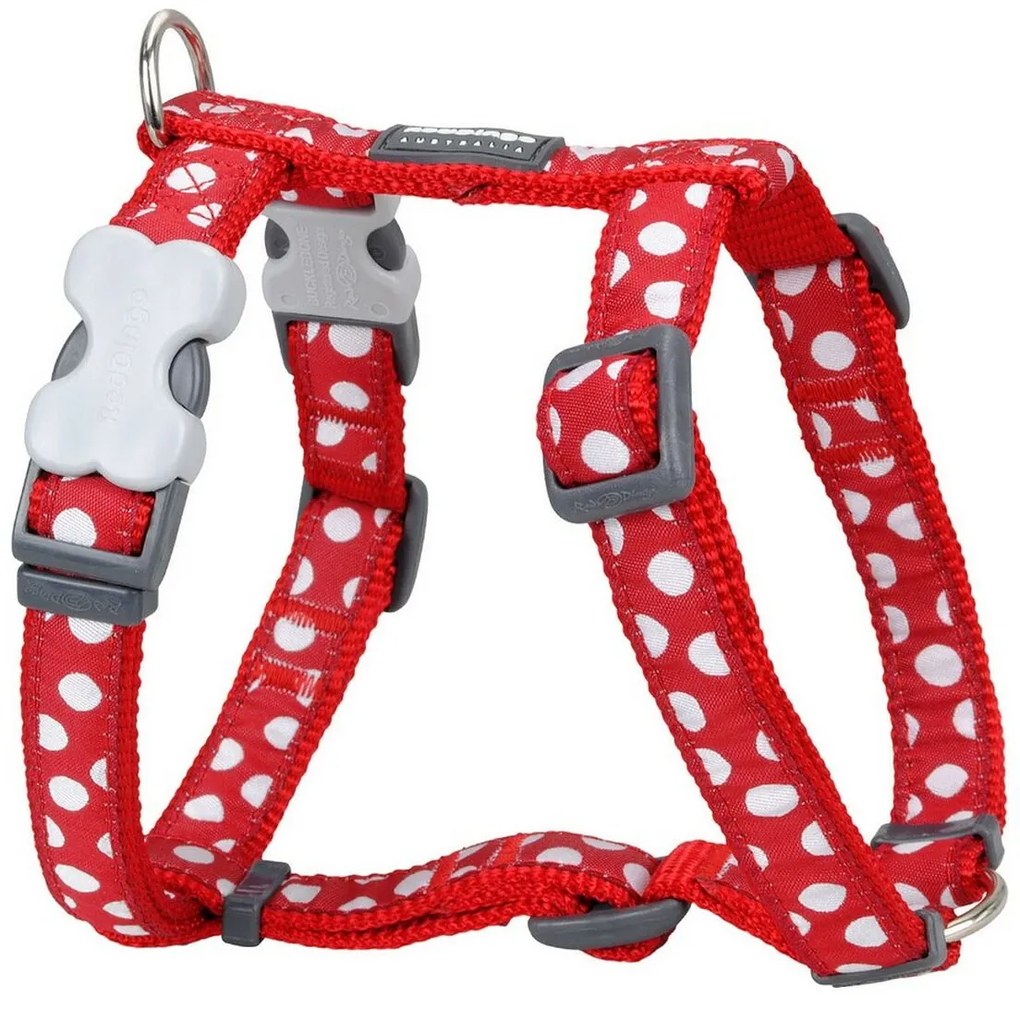 Λουρί Σκύλου Red Dingo Style Λευκό Κρεατοελιές 46-76 cm