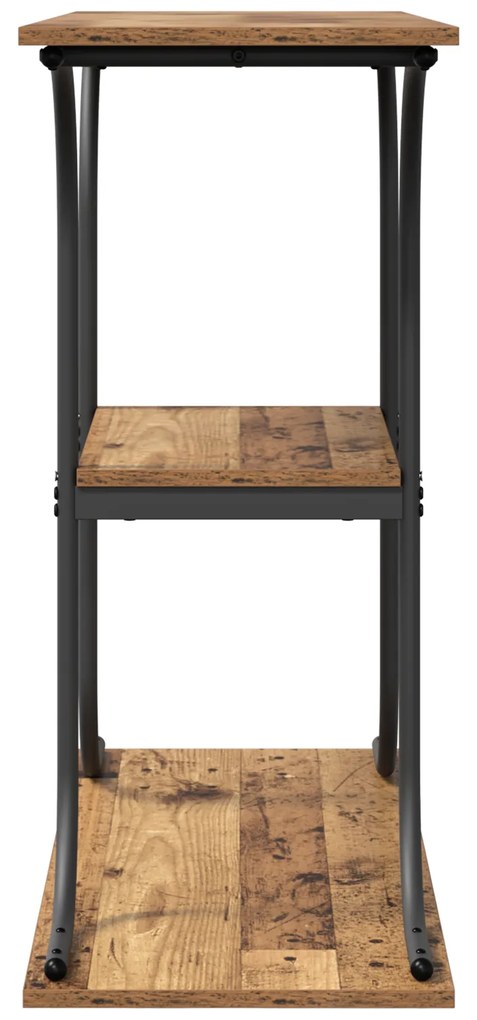 vidaXL Τραπέζι κονσόλας με ράφι Παλαιό ξύλο 101 x 35 x 80.5 εκ