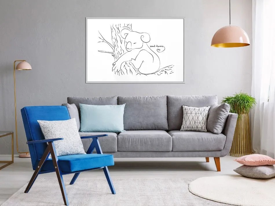 Αφίσα - Resting Koala - 60x40 - Χρυσό - Χωρίς πασπαρτού