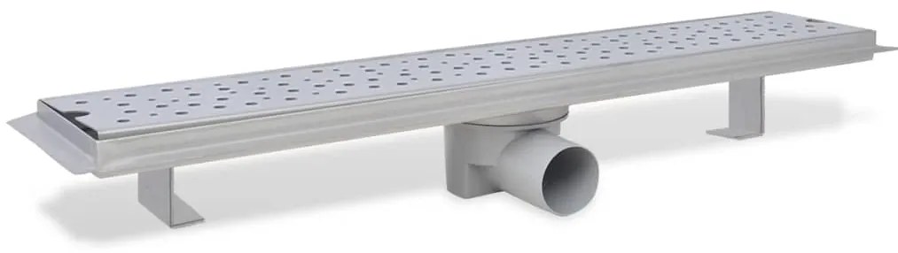 vidaXL Σιφόνι Ντουζιέρας Γραμμικό Φυσαλίδες 630x140 χιλ. Ανοξ. Ατσάλι