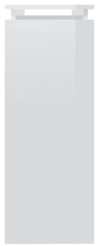 Τραπεζάκι Κονσόλα Γυαλιστερό Λευκό 102 x 30 x 80 εκ Μοριοσανίδα - Λευκό