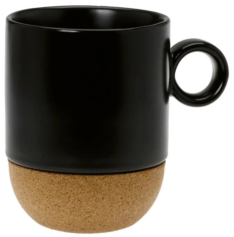 Κούπα 2015 10.015.25 280ml Black-Natural Cryspo Trio Porcelain,Cork