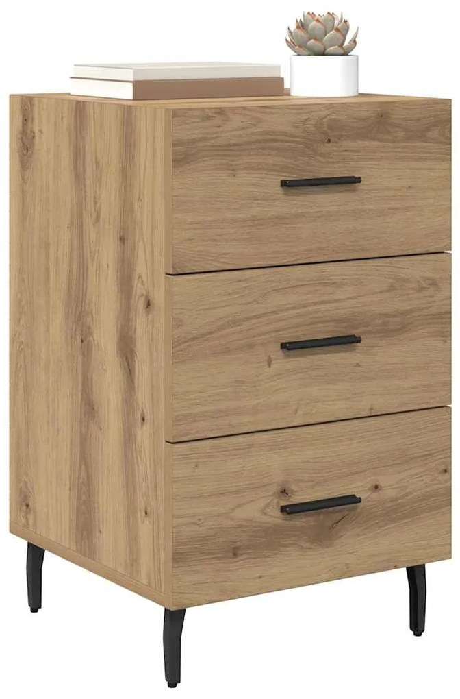 vidaXL Κομοδίνο Artisan Oak 40 x 40 x 66 εκ. Επεξεργασμένο ξύλο