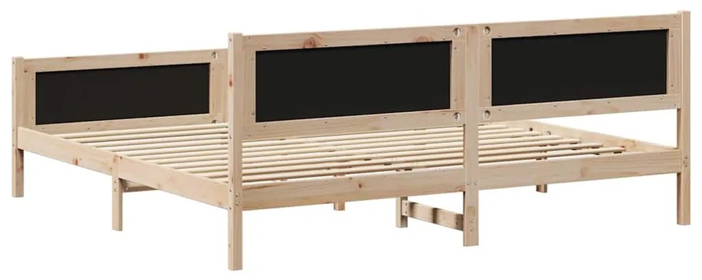 vidaXL Σκελετός Κρεβατιού Καφέ και ανοιχτό γκρι 200 x 200 cm