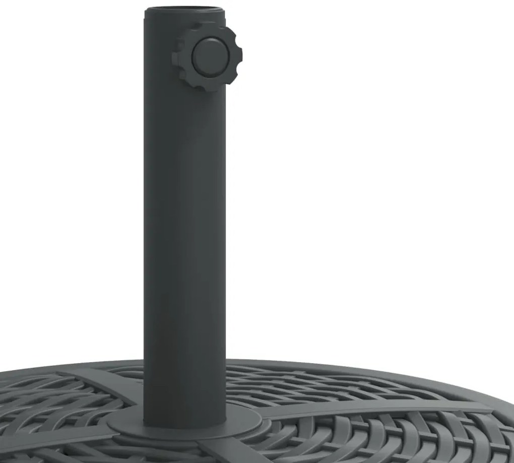 vidaXL Βάση Ομπρέλας Ασημί για Ιστό Ø38/48 χιλ. 12 κ. Γρανίτη