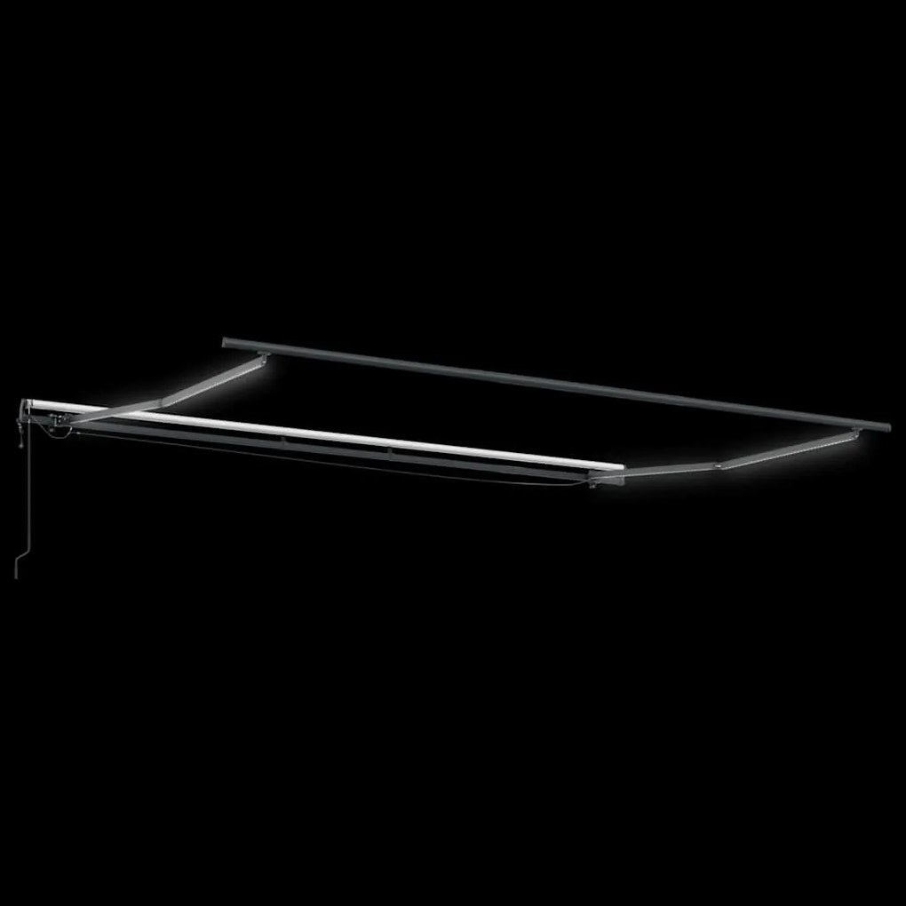 vidaXL Τέντα Πτυσσόμενη Αυτόματη με LED Καφέ 400x300 εκ.