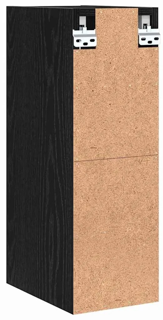 vidaXL Κρεμαστό ντουλάπι με ράφι Μαύρη δρυς 20 x 29,5 x 60 εκ.