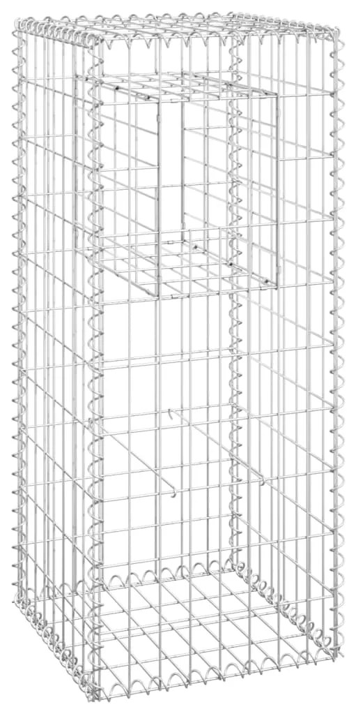 vidaXL Συρματοκιβώτια Στύλοι 2 τεμ. 40 x 40 x 100 εκ. Σιδερένιοι