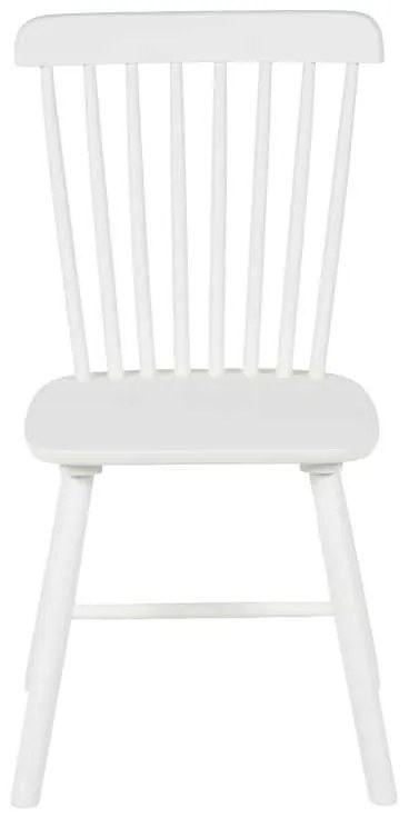 Καρέκλα Melia pakoworld rubberwood σε λευκή απόχρωση 45x51x87εκ