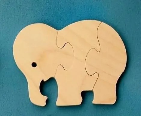Intra απο ξύλο plywood 3mm-4mm πάχος - Elephant Jigsaw Puzzle CNC Plans DWG File Δίασταση 30x30 cm Intraeaxys-eo0qjm31