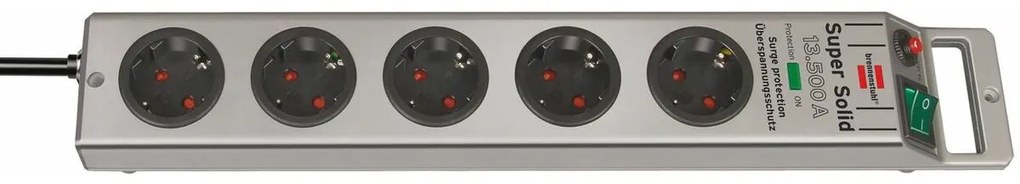 Πολύπριζο για Πρίζες 5 Θέσεων με Διακόπτη Brennenstuhl Super-Solid 3600 W (2,5 m)
