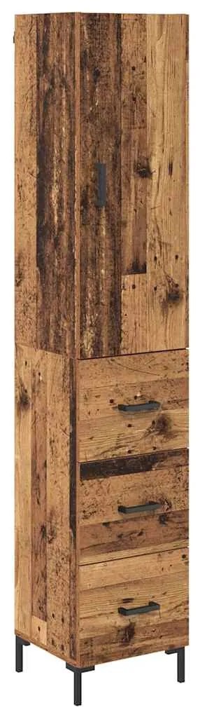 vidaXL Highboard Παλιό Ξύλο 69,5 x 34 x 180 εκ. Επεξεργασμένο ξύλο