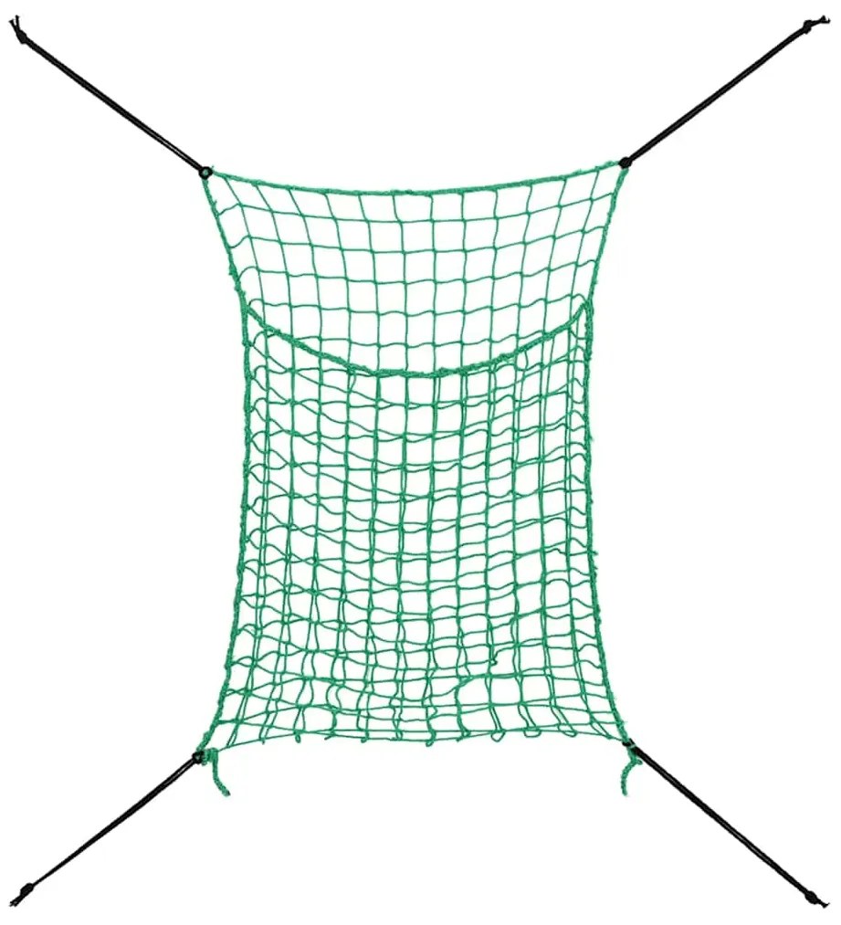 vidaXL Δίχτυα Σανού 2 Τεμ. Ορθογώνια Πράσινα 90 x 60 εκ. από PP