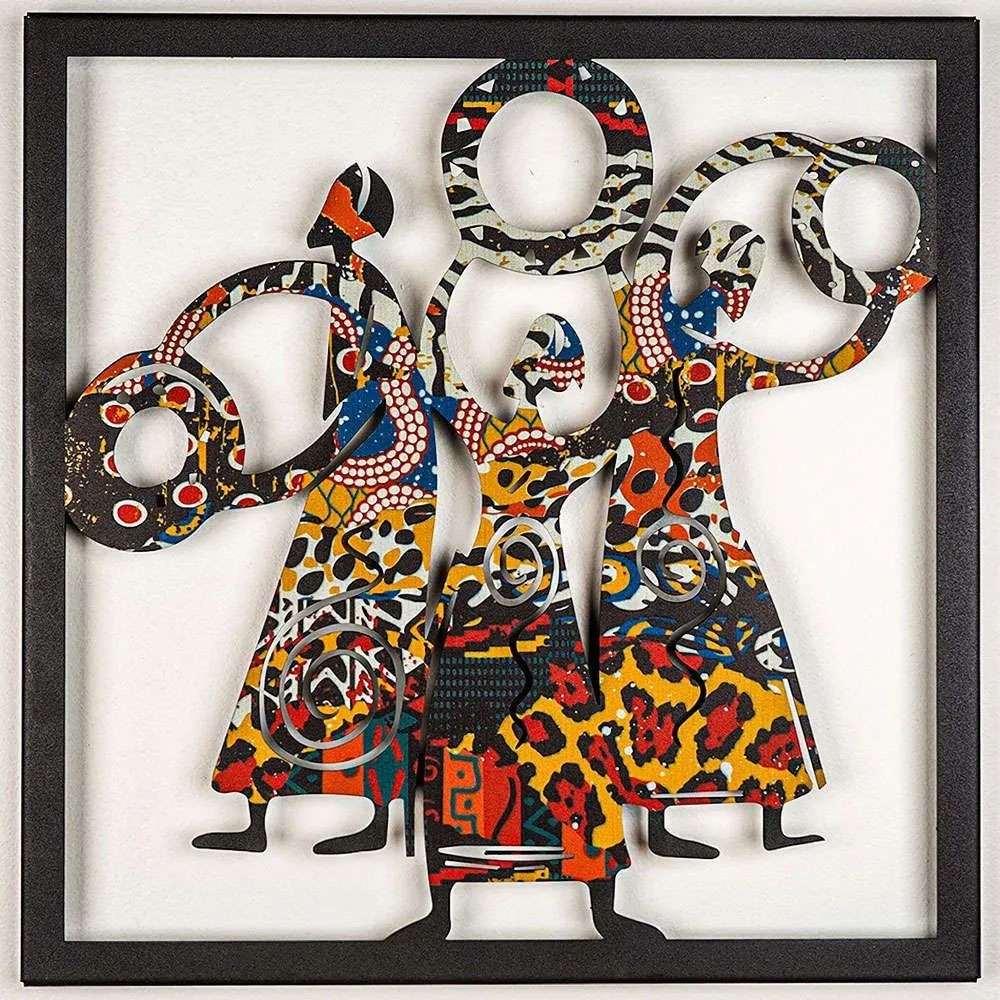 Διακοσμητικό Τοίχου Triple Goddess 507ATP1107 70x70cm Multi Wallity Ατσάλι