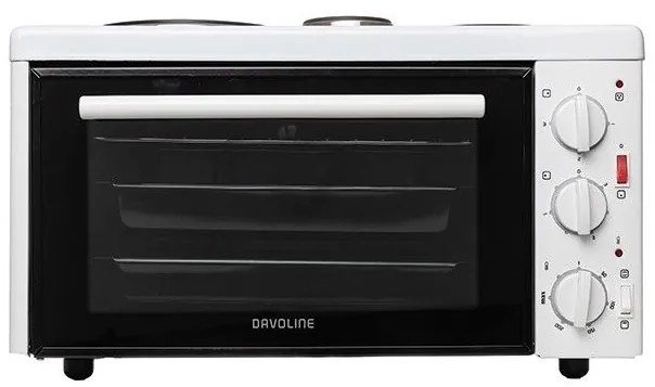 Davoline EC 450 CHEF WH Ηλεκτρικό Φουρνάκι 28lt με 3 Εστίες Λευκό