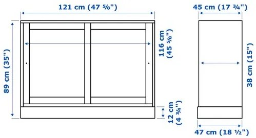 HAVSTA μπουφές, 121x47x89 cm 405.292.35