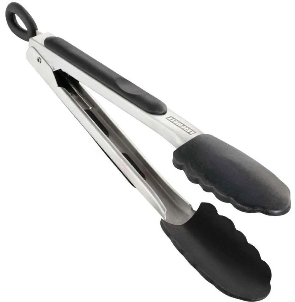 Λαβίδα A.Barbecue 3041 23cm Inox-Black Leifheit Steel,Siliecone