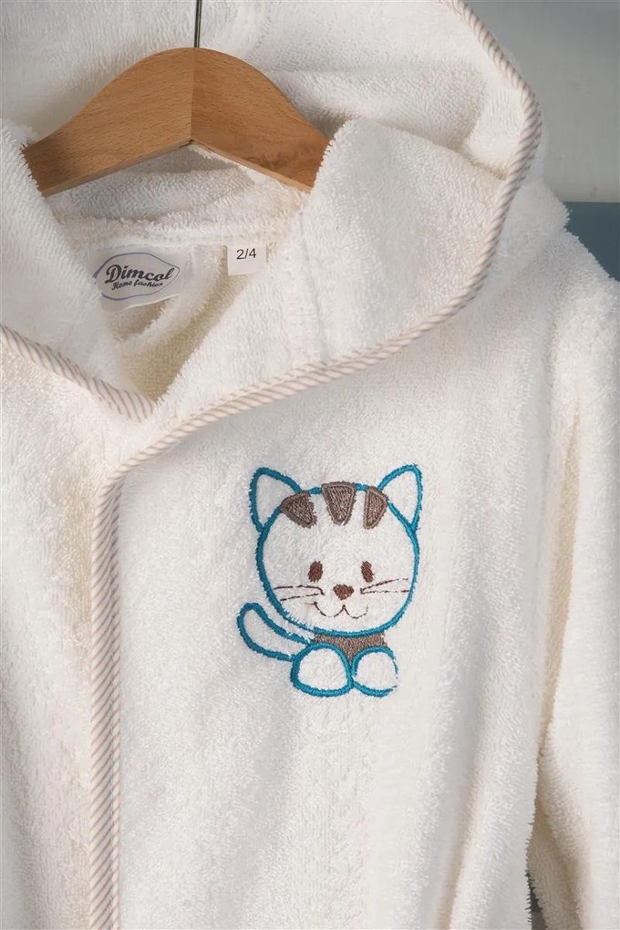 ΜΠΟΥΡΝΟΥΖΙ Με Κέντημα bebe Kitty 137 SIZE:04 Λευκό 100% Cotton - DIMcol