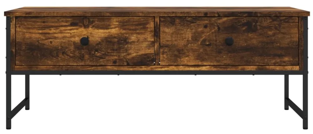 vidaXL Τραπεζάκι Σαλονιού Καπνιστή Δρυς 101x49x39,5 εκ. Επεξεργ. Ξύλο
