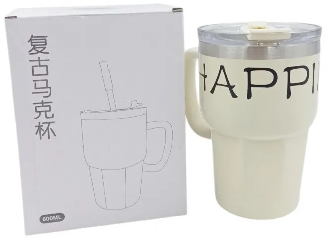 ΑΝΟΞΕΙΔΩΤΟ ΘΕΡΜΟΣ ΛΕΥΚΟ 600ml ΜΕ ΑΝΟΞΕΙΔΩΤΟ ΚΑΛΑΜΑΚΙ MCM-600ML-1-MCM-600ML-1