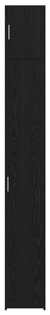 vidaXL Ντουλάπι αποθήκευσης 3 pcs Μαύρη Οξυά 30 x 42,5 x 225 εκ