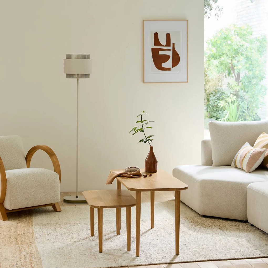 Διπλό επιδαπέδιο φωτιστικό από μέταλλο, Leila