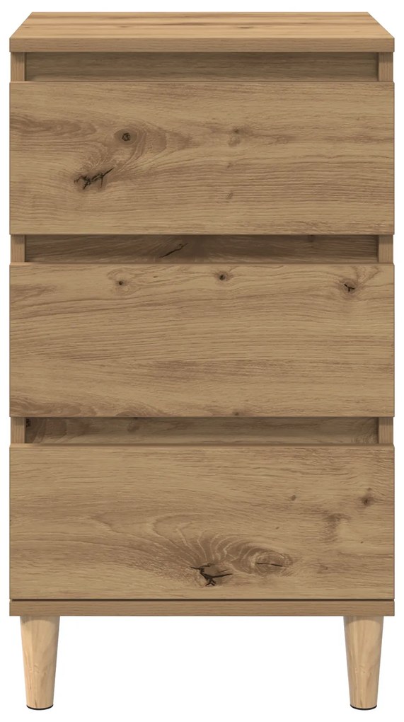 vidaXL Κομοδίνο Καλλιτέχνη από Δρυ 40x35x70 εκ. Επεξεργασμένο Ξύλο