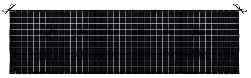 vidaXL Μαξιλάρι Παγκάκι Κήπου Μαύρο 180 x 50 x 4 cm Ύφασμα Oxford