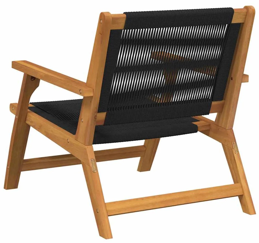 vidaXL Εξωτερικά Έπιπλα 2 pcs Μαύρο 78 x 67 x 73εκ. Μασίφ ξύλο ακακίας