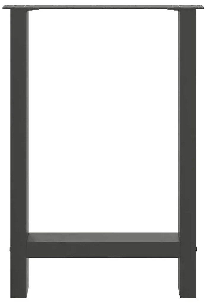 vidaXL Πόδια Τραπεζαρίας Ανθρακί 2 τεμ. 60x(72-73) εκ. Ατσάλι