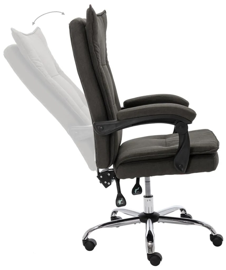 vidaXL Καρέκλα Γραφείου Γκρι Υφασμάτινη