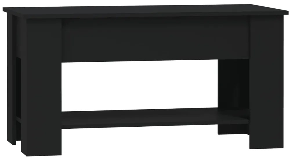 vidaXL Τραπεζάκι Σαλονιού Μαύρο 102x49x42 εκ. από Επεξεργασμένο Ξύλο