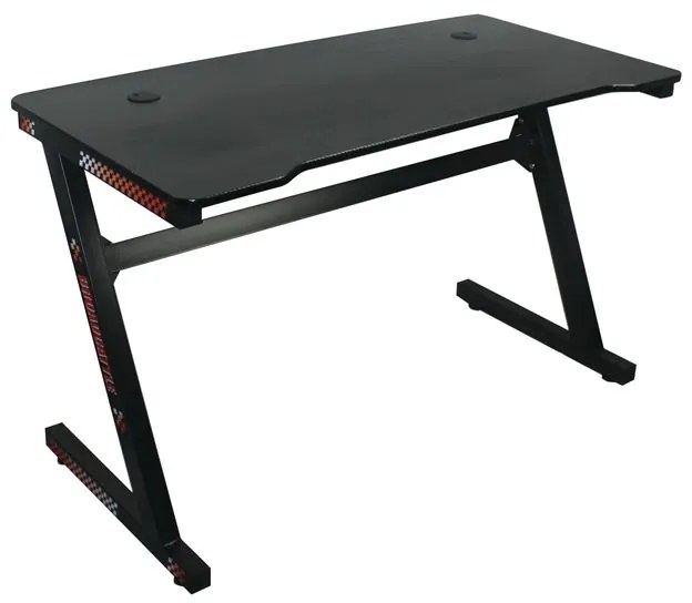 WOODWELL GAMING Γραφείο 120x60cm τ.Carbon Μέταλλο Βαφή Μαύρο 120x60x75cm ΕΟ416