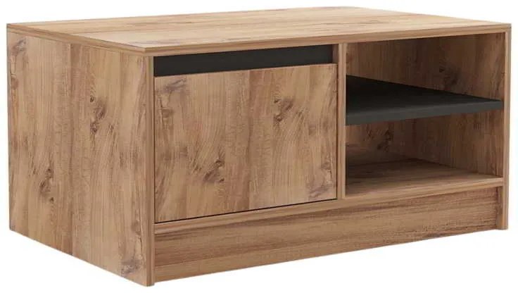 Τραπέζι σαλονιού Narli pakoworld σε sonoma απόχρωση 90x60x45εκ