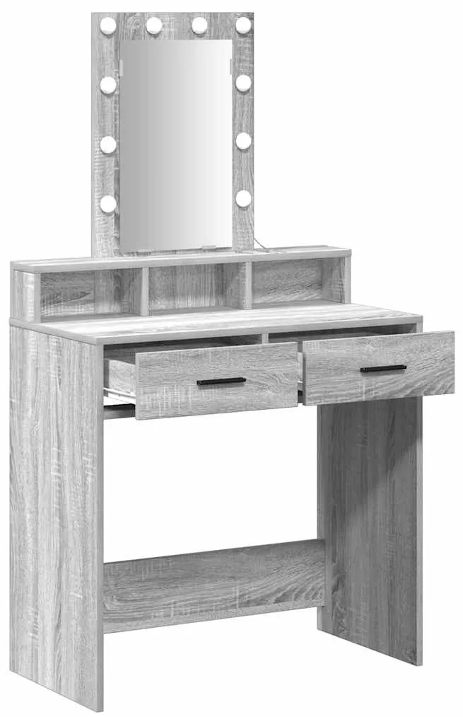 vidaXL Τραπέζι περιποίησης Γκρι 79 x 41 x 140 εκ. Επεξεργασμένο ξύλο