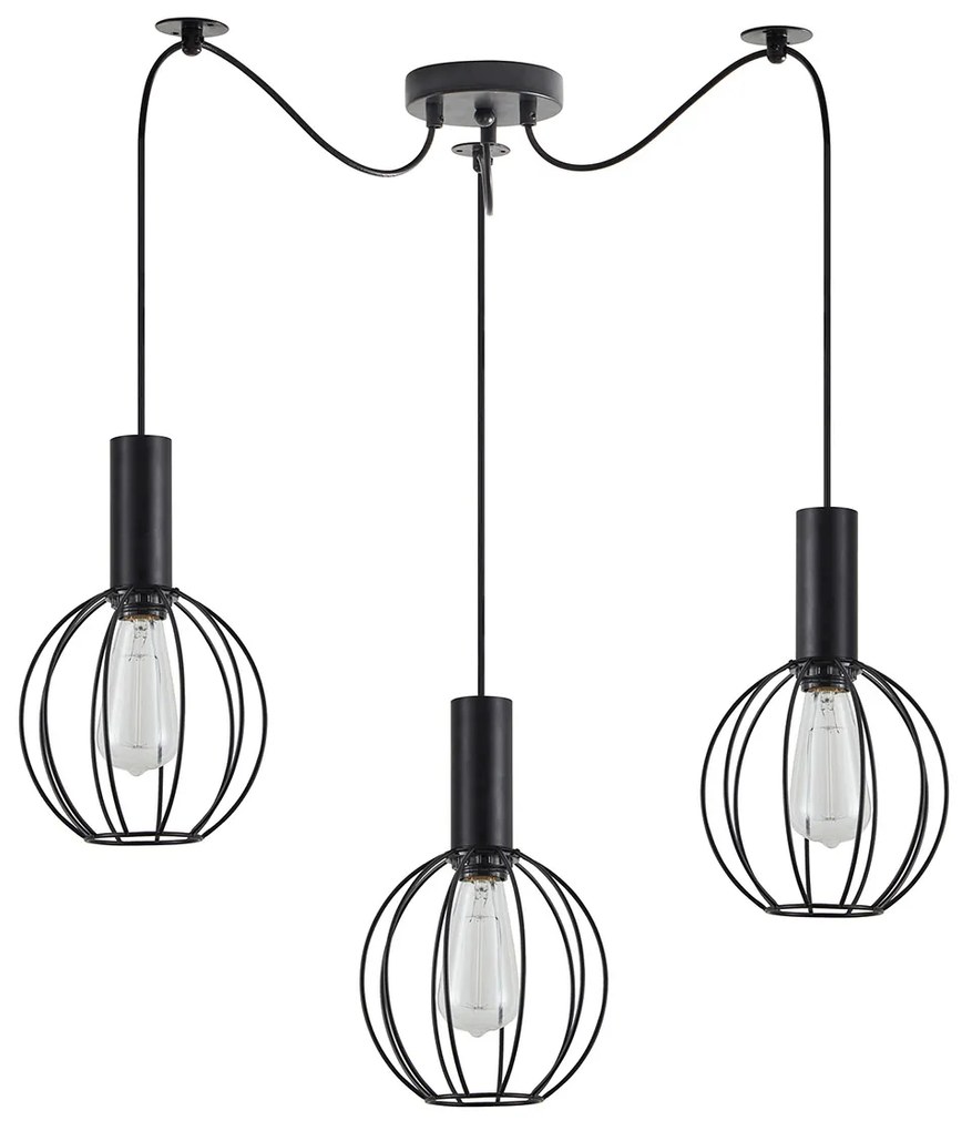 Φωτιστικό Οροφής Τρίφωτο Homelighting 77-8535 Black