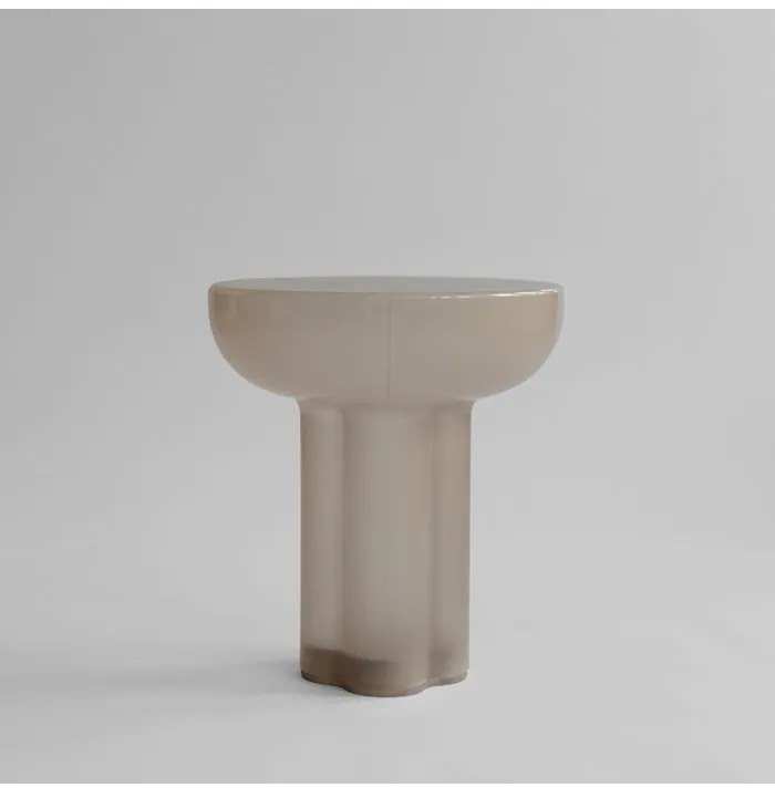 Τραπέζι Crown Table Tall - Smoked Desert Μπεζ Φυσητό Γυαλί L45 x W45 x H50 101 COPENHAGEN