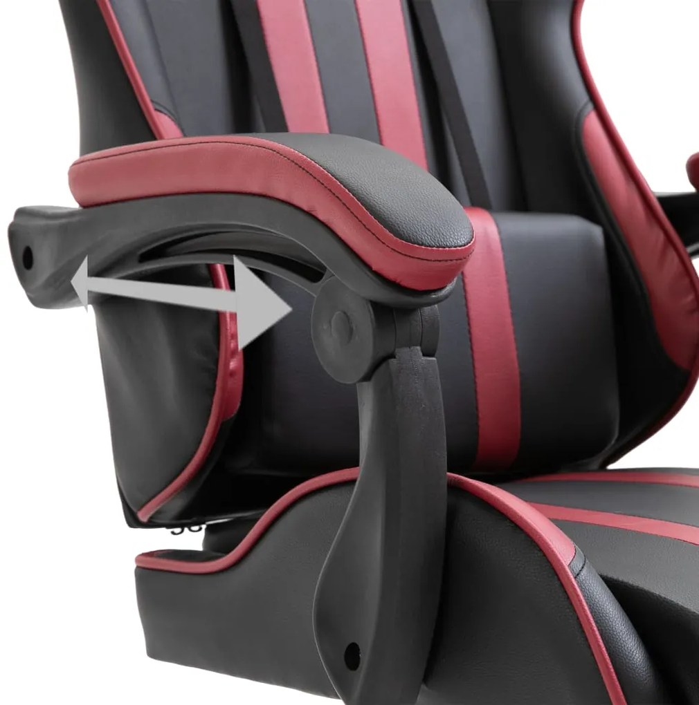 vidaXL Καρέκλα Gaming Μπορντό από Συνθετικό Δέρμα