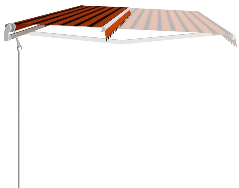 vidaXL Τέντα Συρόμενη Αυτόματη Πορτοκαλί / Καφέ 500 x 300 εκ.