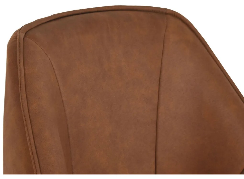 Καρέκλα Τραπεζαρίας Home ESPRIT Μαύρο Camel Μέταλλο Μικροΐνες 64 x 67 x 85 cm 67 x 64 x 83 cm