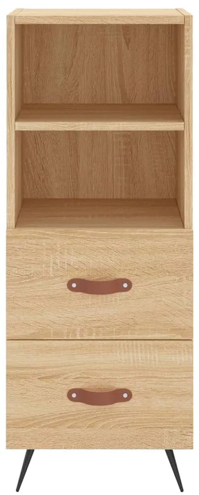 vidaXL Μπουφές Sonoma δρυς 34,5 x 34 x 180 εκ. από Επεξεργασμένο Ξύλο