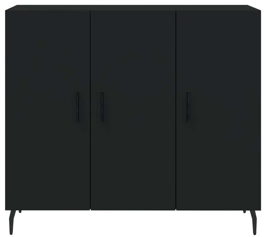 vidaXL Ντουλάπι Μαύρο 90 x 34 x 80 εκ. από Επεξεργασμένο Ξύλο