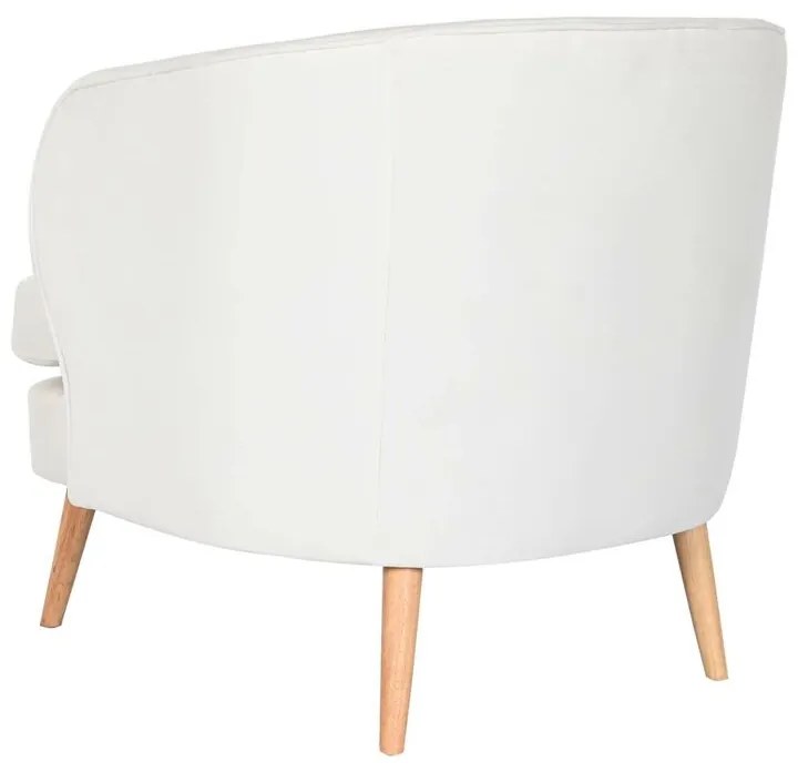 Κάθισμα DKD Home Decor Λευκό Φυσικό Ξύλο 91 x 80 x 78 cm
