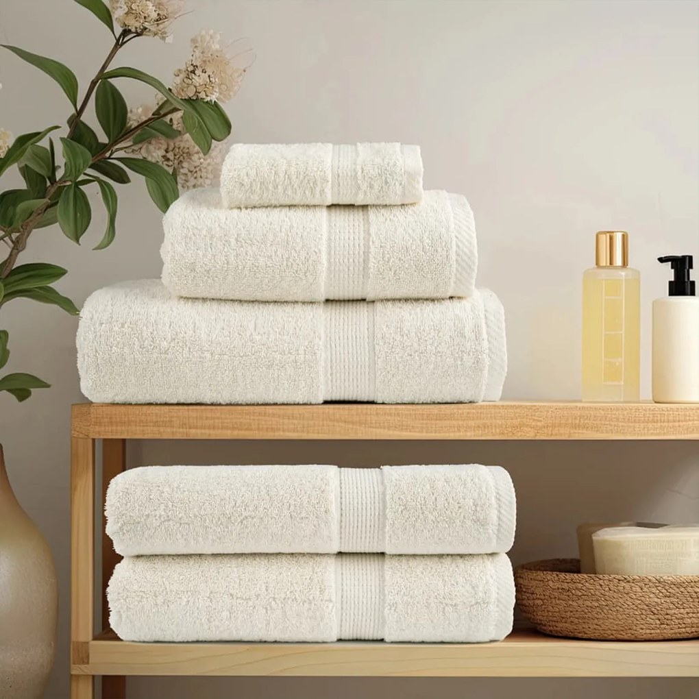vidaXL Πετσέτες 10 pcs Κρεμ 15 x 21 cm Βαμβάκι