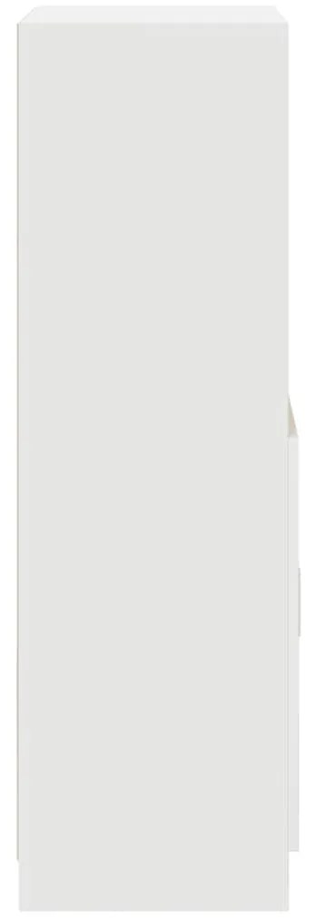vidaXL Στήλη Κουζίνας Λευκή 57x41,5x131,5 εκ. από Επεξεργασμένο Ξύλο