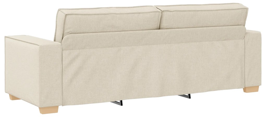 vidaXL Καθίσμα Σαλονιού με μαξιλάρι Μπεζ 220 x 78 x 84 εκ. Λινό