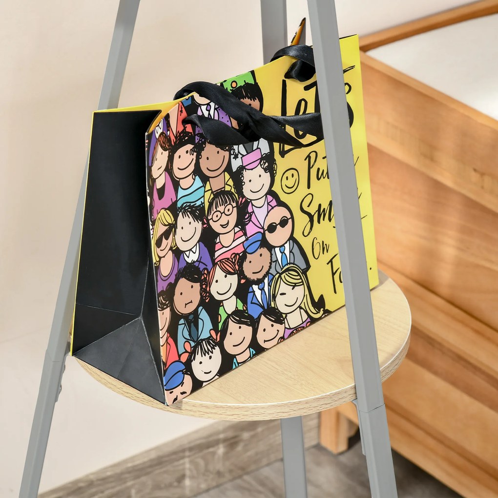 HOMCOM Κρεμάστρα παλτό με ράφι και 8 γάντζους Κρεμάστρα μπουφάν Μοντέρνα κρεμάστρα για ρούχα καπέλο τσάντα, σαλόνι, λευκό