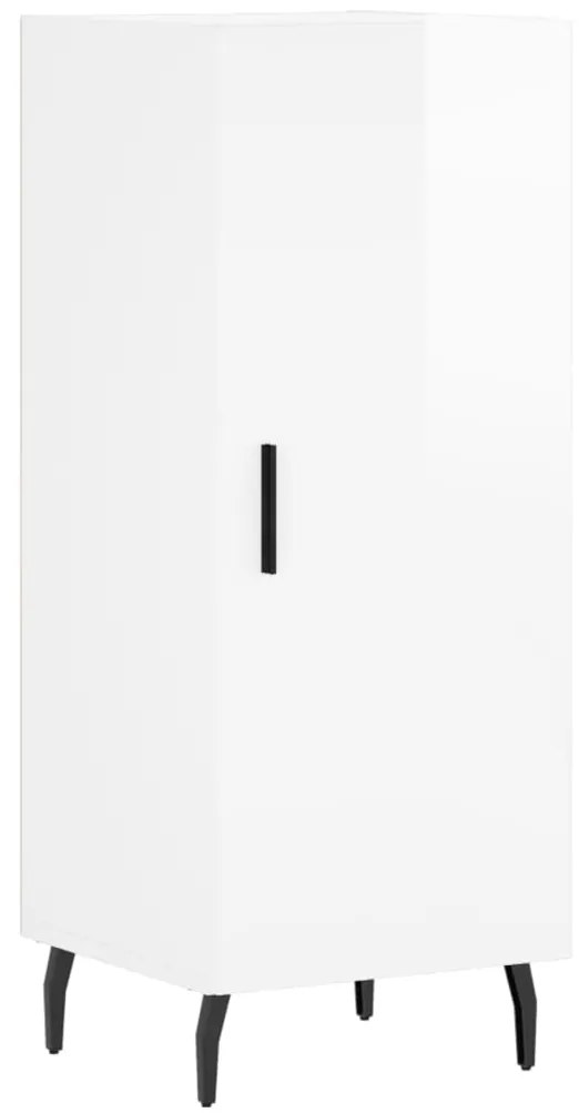 vidaXL Ντουλάπι Γυαλιστερό Λευκό 34,5x34x90 εκ. Επεξεργασμένο Ξύλο