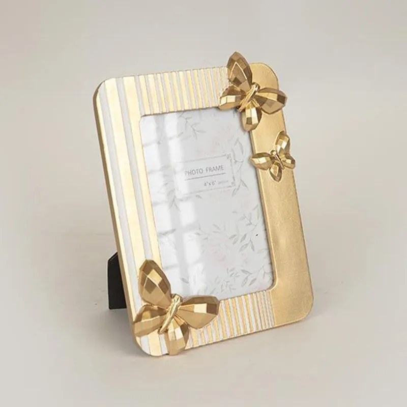 Κορνίζα Για Φωτογραφία 10x15cm 756-12014 14,5x19,5x1,5cm Gold-White Estheti Home Polyresin