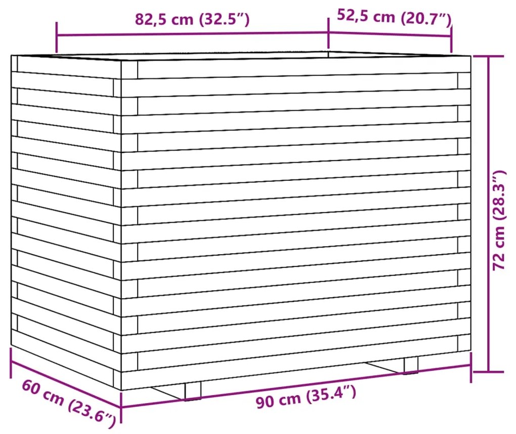 ΖΑΡΝΤΙΝΙΕΡΑ ΚΑΦΕ ΚΕΡΙΟΥ 90X60X72 ΕΚ. ΑΠΟ ΜΑΣΙΦ ΞΥΛΟ ΠΕΥΚΟΥ 3282646